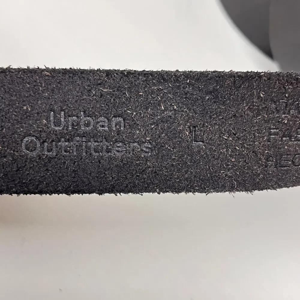 Urban Outfitters Womens Black Leather Biker Belt Size Large
